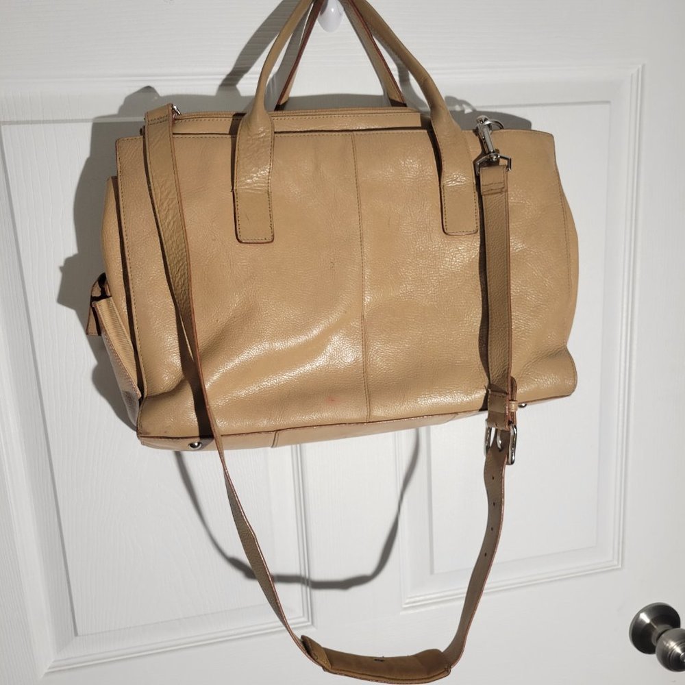 Wilsons Leather Tan Leather Laptop Tote Briefcase - Picture 5 of 9